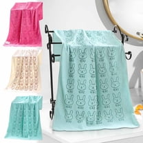 PALIFEUR Rabbits Microfiber Towels, Soft Highly Absorbent Bath Towels, Lightweight Premium Towels Quick Drying Towels for Bathroom, Body, Sport, Yoga, SPA, Fitness, 29.5x13.8"-Green