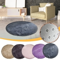 PALIFEUR Round Rug 39x39" Non-Slip Soft Rugs for Living Room Plush Fluffy Washable Circle Area Rug, Shaggy Tufted Bedroom Floor Carpet Rugs for Bedroom Living Room Home Decor, Purple