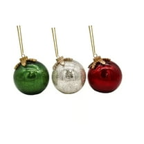 PALIFEUR Shatterproof Christmas Balls - 6" Glittering Christmas Ball Ornaments for Xmas Tree, Hanging Christmas Ornaments for Holiday Party Christmas Decorations, 3pcs Christmas Decor Balls