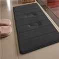 thumbnail image 1 of PALIFEUR Striped Bathroom Rugs Mat, 20x31" Ultra Soft Bath Mat, Non-Slip Bath Rug Highly Absorbent Washable Rug Bath Mats for Bathroom, Kitchen, Shower, Black, 1 of 4