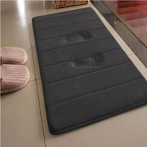 PALIFEUR Striped Bathroom Rugs Mat, 20x31" Ultra Soft Bath Mat, Non-Slip Bath Rug Highly Absorbent Washable Rug Bath Mats for Bathroom, Kitchen, Shower, Black