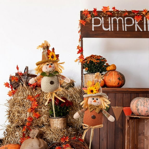 PALIFEUR Thanksgiving Gnome Scarecrow Decoration, Fall Decorations for Home, Thanksgiving Table Decor Gnomes - Fall Decorations Indoor Outdoor Harvest Gifts