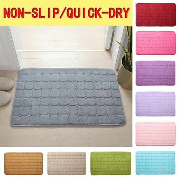 PALIFEUR Ultra Soft Bathroom Rugs, 16x24" Non-Slip Door Mat Highly Absorbent Bath Rug Machine Washable Rug Durable Bath Mats for Bathroom Kitchen Shower Entrance