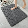 thumbnail image 1 of PALIFEUR Ultra Soft Bathroom Rugs, 20x31" Cobblestone Embossed Bath Mat Non-Slip Super Absorbent Carpet Durable Washable Rug Bath Mats for Bathroom Kitchen Shower Entrance, Dark Gray, 1 of 4