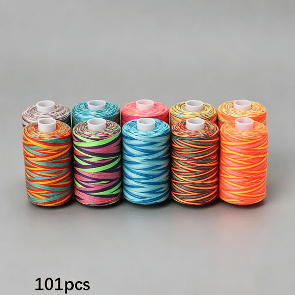 PALINO 10 Pcs 402 Polyester Embroidery Machine Thread,Variegated Color Sewing Thread for Machine,Wear-Resistant Thread for Sewing&Crafts