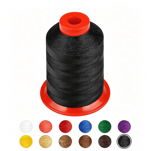 PALINO 1000 Meters Extra Strong Upholstery Thread,Black Bonded Nylon Thread for Denim Leather,Craft,Machine,Diy and Home (1 Pack) Extra Strong Upholstery Thread Heavy Duty