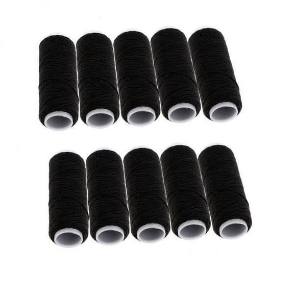 PALINO 2-5Pack 10 Spools Leather Jeans Sewing Thread Strong for Hand / Machine Black 2 Pcs