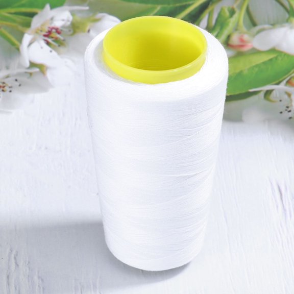 PALINO 2-Pack High Strength White Sewing Thread Cones for Overlock, Quilting, Upholstery, Drapery and Heavy Duty Sewing