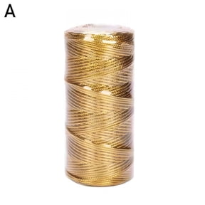 PALINO 2026 New 1.5Mm 100M Macrame Cord Rope Ribbon Crafts Diy for Bracelets, Keychains, Wall Hanging, Plant Hanger Gold Silver Rope String for Sewing Twine Twisted Thread Home Textile Decoration