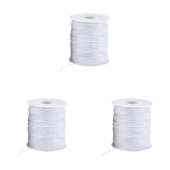 PALINO 2026 New 1Mm Wide Elastic Band Sewing Thread for Shirring,Stretchy Band Durable&Versatile Elastic String for Clothing Jewelry Making and Bracelet Making 50M Per Pcs 1/2/3 Pcs