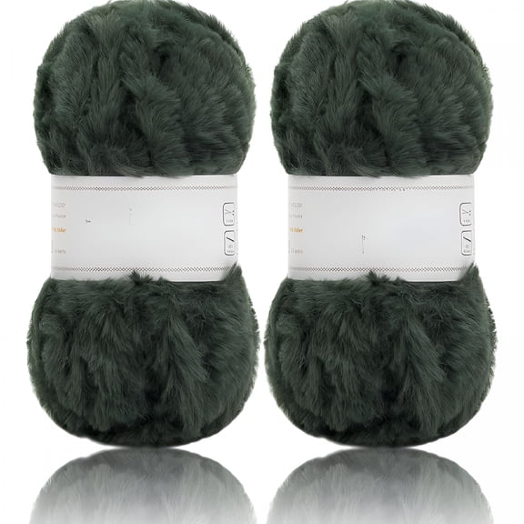 PALINO 2026 New 2 Skeins /6 Skeins Super Soft Fur Yarn Chunky Fluffy Faux Fur Yarn Eyelash Yarn for Crochet Knit-Total Length 232M(235Yds,50G2)