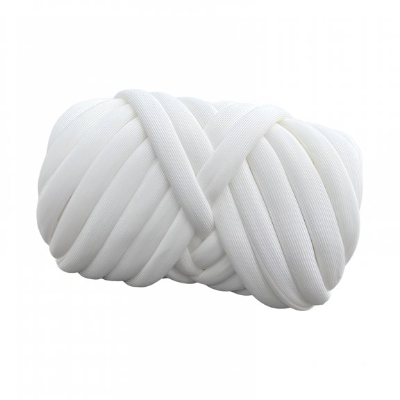 PALINO 2026 New 250G Chunky Yarn Arm Knitting Yarn Washable Hand Knit Diy Length 65.6Ft Bulky Yarn Jumbo Tubular Yarn for Rug Making Hats Macrame Cushion White