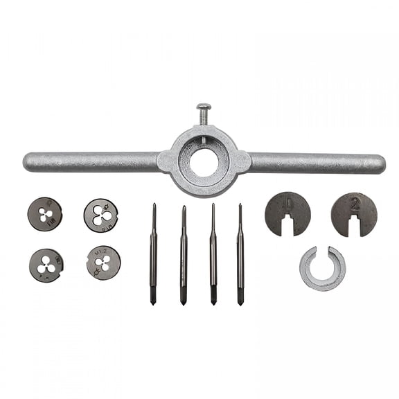 PALINO 2026 New 9 Pieces Mini Hss Metric Taps Dies Wrench Handle Tap and Die Set Metric Tap and Die Set for Threading, Metalworking, Diy Repairs, Small Projects, Precision Tasks