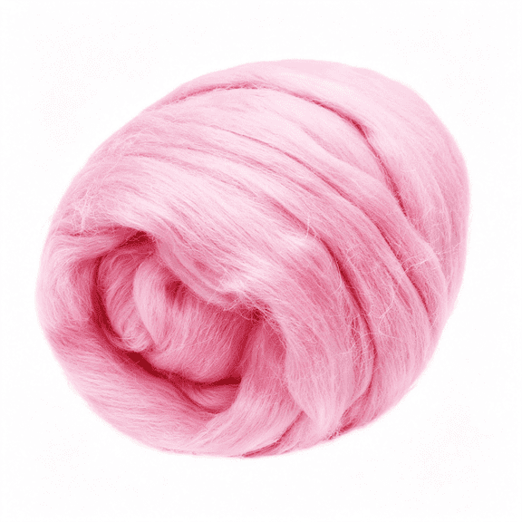 PALINO 3.53Oz Wool Roving, Wool Felting Supplies, Pure Wool, Chunky Yarn, Spinning Wool Roving for Needle Felting Wet Felting Diy Hand Spinning (Pink), Soft and Fluffy Wool Roving