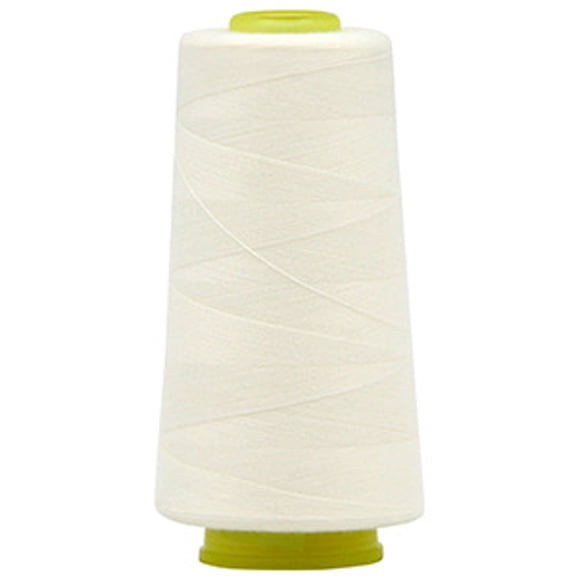 PALINO 4-Pack Ivory All Purpose Sewing Thread Cones (6000 Yards Each) of High Tensile Polyester Thread Spools for Sewing, Quilting, Serger Machines, Overlock, Merrow & Hand Embroidery.