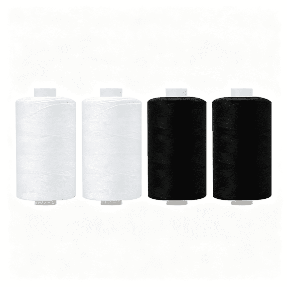 PALINO 4 Spools All Purpose Sewing Thread 1000 Yards, Polyester Threads for Sewing Machine, Sewing Machine Supplies for Beginners, Hand Stitching, Quilting, Serger