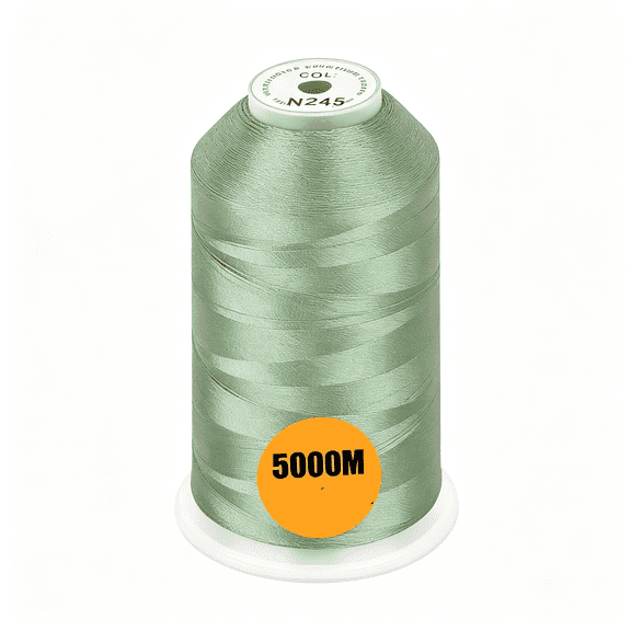 PALINO 5000M Huge Spool Embroidery Thread-Opal Green Color) | Single Spool, 40Wt, Polyester, 5000M/5500Yd for Commercial Machines, Use a Thread Stand to Work with Home Embroidery Machine