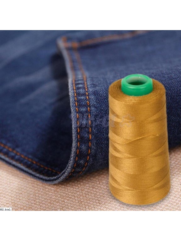 Heavy Duty 100% Polyester Sewing Thread Brown 20S/3 for Jeans Canvas Heavy Duty Polyester Thread (Jiang Huang)