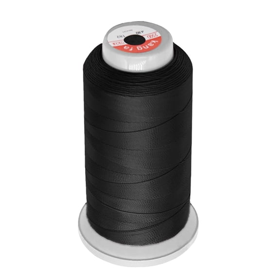 PALINO Heavy Duty Thread 1190 Yards 210D/3 All Purpose High Strength Polyester Sewing Thread for Weaves, Upholstery, Jeans and Weaving Hair, Drapery, Beading, Purses, Leather (Black)