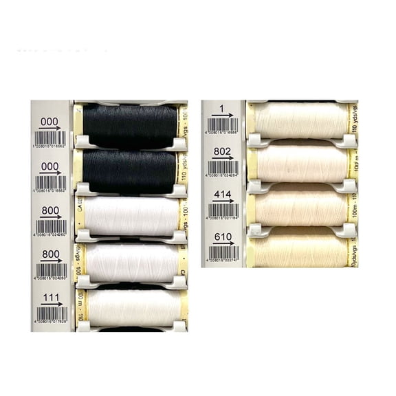 PALINO Polyester White Thread for Sewing,110 Yd.