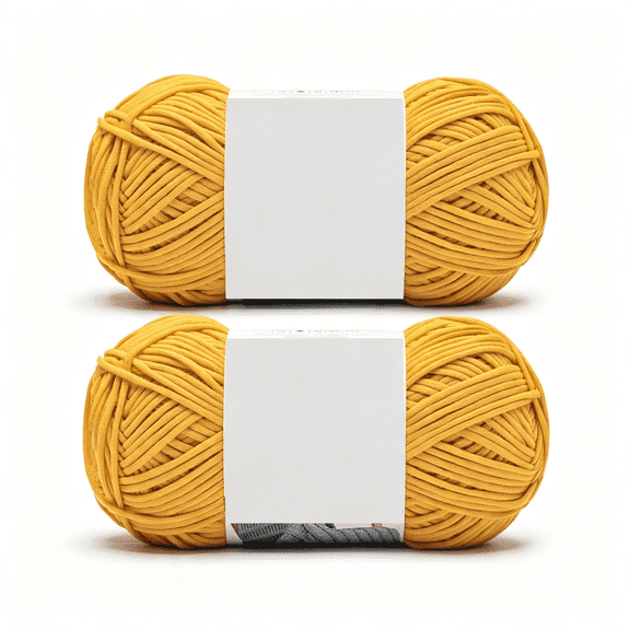 PALINO Saffron Yarn - 2 Pack of 250G/8.8Oz - 72% Cotton 28% Nylon - #5 Y - 290M/317Yards - for Knitting,Crochet and Amigurumi,Fluffy and Warm Chunky Yarn