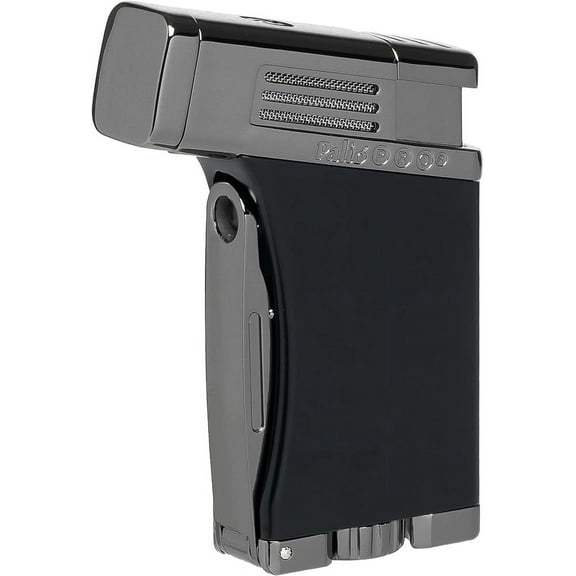 PALIO Pro Line, Scorpius Jet Torch Cigar, Angled, Single-Jet Torch Lighter with a Fold -Out 7.5mm Punch Cutter, Black