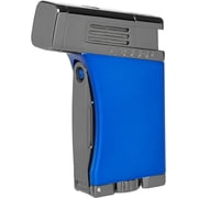 PALIO  Pro Line, Scorpius Jet Torch Cigar, Angled, Single-Jet Torch Lighter with a Fold -Out 7.5mm Punch Cutter, Blue