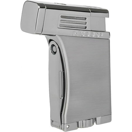 PALIO® Pro Line, Scorpius Jet Torch Cigar, Angled, Single-Jet Torch Lighter with a Fold -Out 7.5mm Punch Cutter, Gray