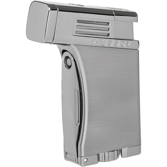 PALIO® Pro Line, Scorpius Jet Torch Cigar, Angled, Single-Jet Torch Lighter with a Fold -Out 7.5mm Punch Cutter, Gray