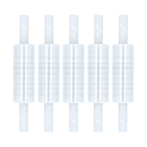 MMBM Stretch Wrap with Extended Core Handle 1 Roll 20" x 1000' 90 Gauge Clear Plastic Cling for Packing and Moving