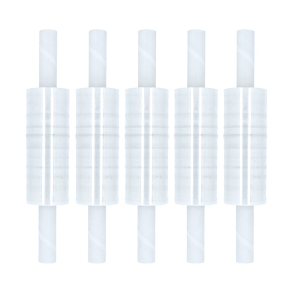 MMBM Stretch Wrap with Extended Core Handle 1 Roll 20" x 1000' 90 Gauge Clear Plastic Cling for Packing and Moving