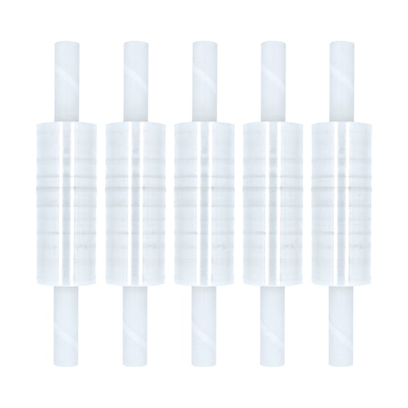 MMBM Stretch Wrap with Extended Core Handle 1 Roll 20" x 1000' 90 Gauge Clear Plastic Cling for Packing and Moving