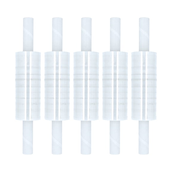 MMBM Stretch Wrap with Extended Core Handle 1 Roll 20" x 1000' 90 Gauge Clear Plastic Cling for Packing and Moving