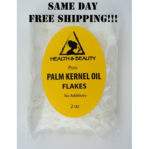 PALM KERNEL OIL FLAKES PURE NATURAL FOR SOAPS COSMETICS 2 OZ