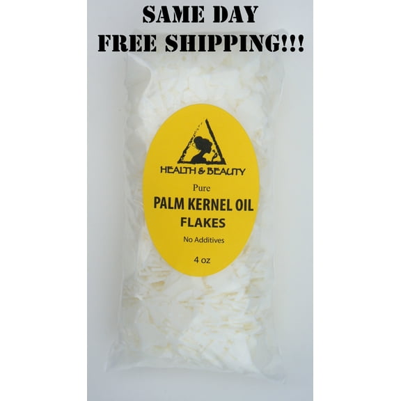 PALM KERNEL OIL FLAKES PURE NATURAL FOR SOAPS COSMETICS 4 OZ