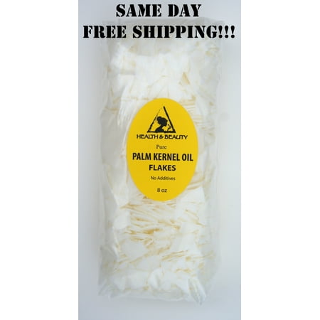 PALM KERNEL OIL FLAKES PURE NATURAL FOR SOAPS COSMETICS 8 OZ