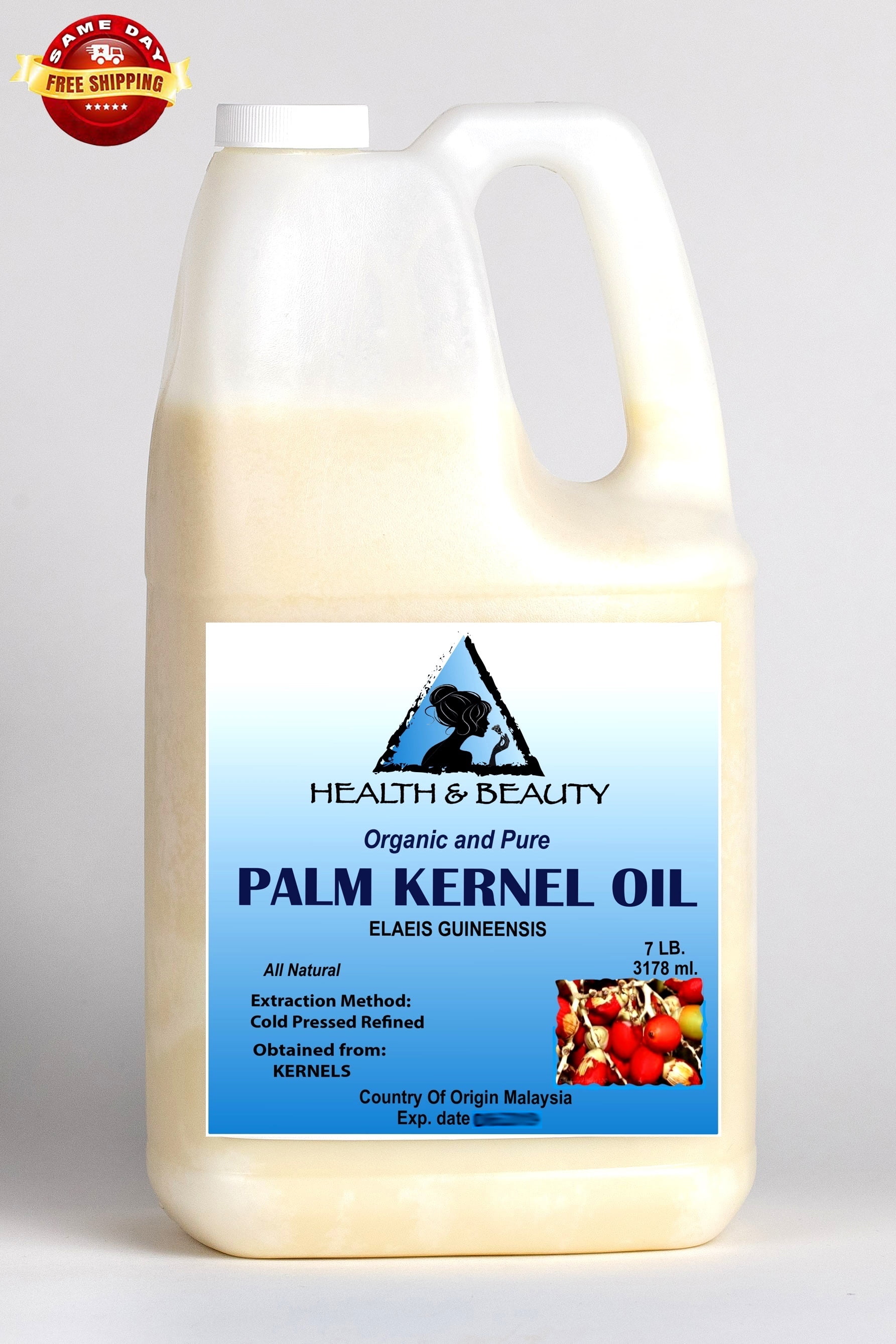 PALM KERNEL OIL ORGANIC CARRIER COLD PRESSED SUSTAINABLE NATURAL