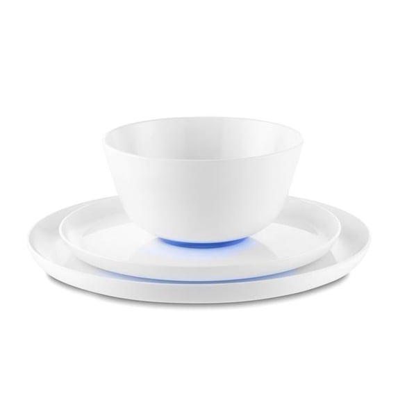 PALM PM931 White Medium Plate - Klein Blue Nonslip Base - Pack of 4