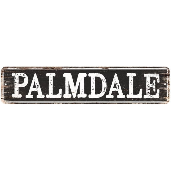 PALMDALE Gift Chic Metal Sign Home Decor Cities 4x18 204180007183