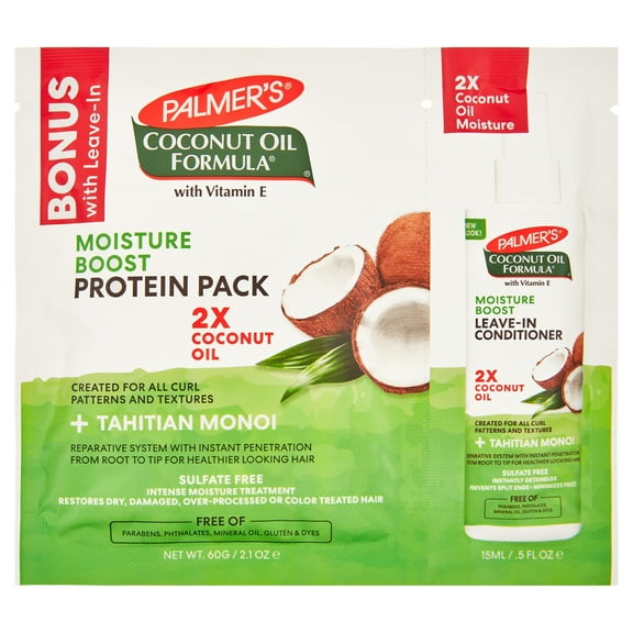 PALMER'S COCONUT OIL FORMULA PROTEIN PACK WITH LEAVE-IN CONDITIONER SAMPLE - 2.6 OZ