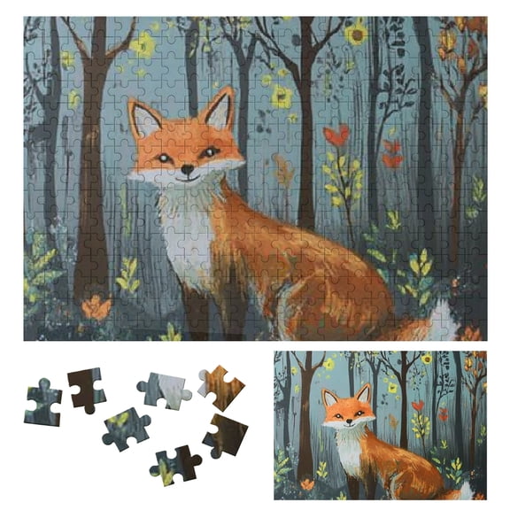 PALNKART Impossible Wooden Puzzles Fox Forest Gift for Family Friends 300 PCS
