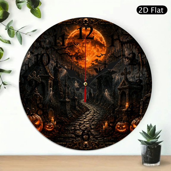 PALNKART Moon Graveyard  No Battery Included, Silent Mechanical Movement Battery Operated (AA Not Included), lobby, corridor, dining room, bedroom, office, classroom
