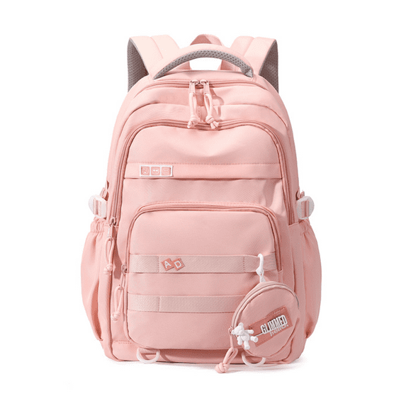 PALTPAI Large Capacity Backpack Middle School Backpack Pink Schoolbag