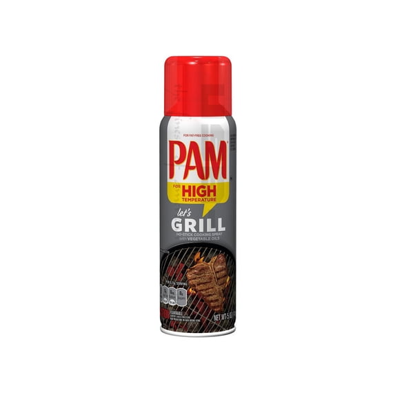 PAM High Temperature Cooking Oil Spray (5 oz) - Ideal for GRILLING, Made with 100% Natural Vegetable Oil, Kosher