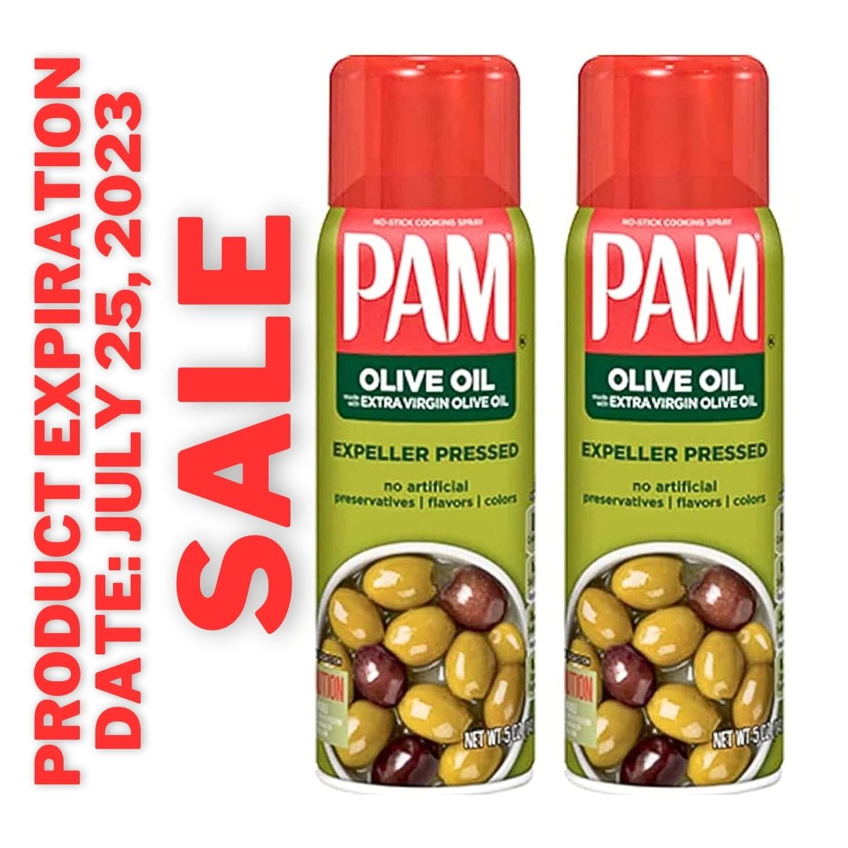 PAM Olive Oil Cooking Spray, 5 Oz (2 Pack)