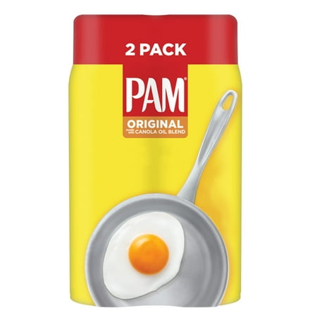 PAM Original Cooking Spray, Canola Oil Nonstick Cooking & Baking Spray, 10 oz, 2 Count