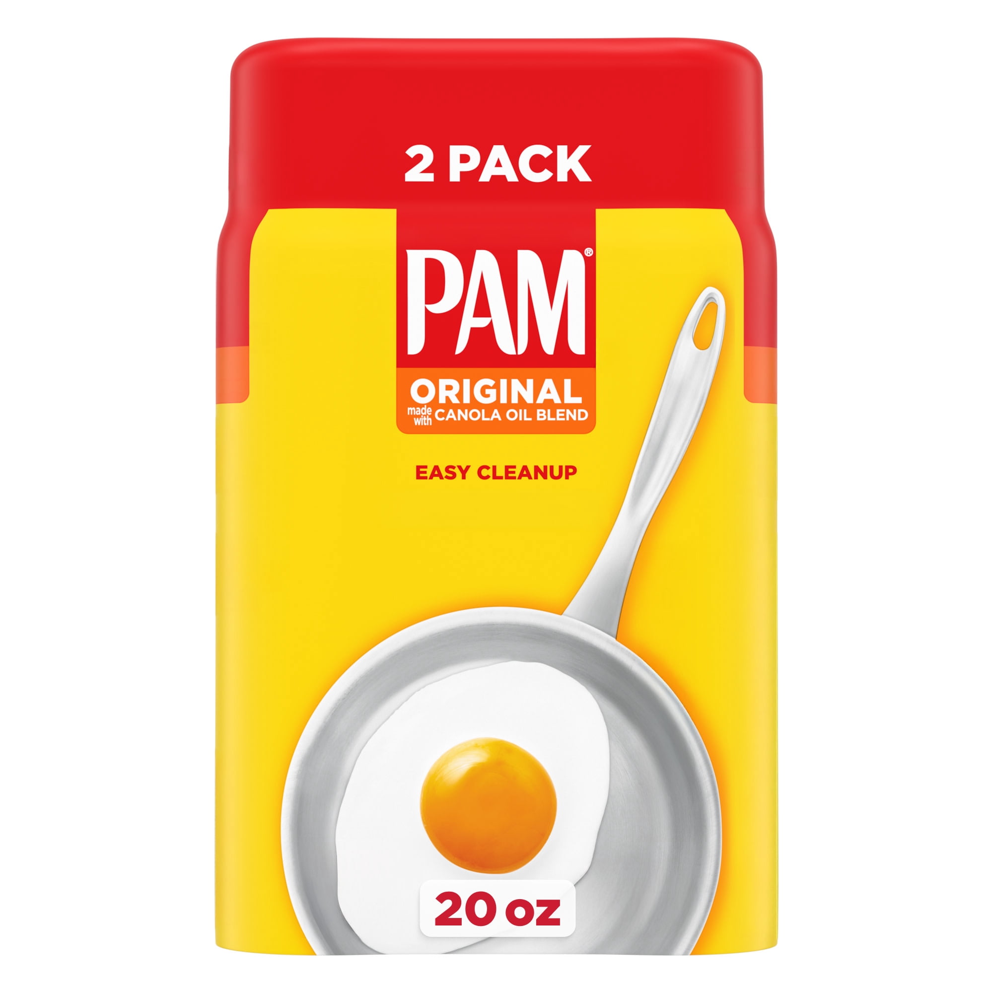 Pam, Cooking Spray, 10 oz., Canola Oil Blend, 2-Count - Walmart.com