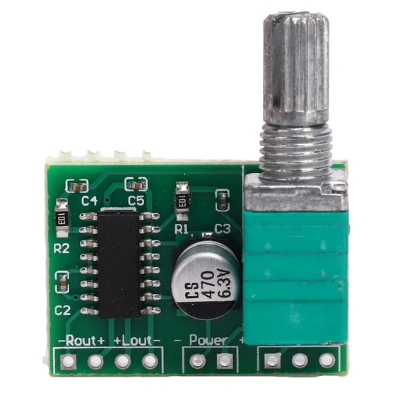 PAM8403 5V Mini Digital Power Amplifier Board Module with Switch and Knob USB Powered 3W+3W Dual Channel Stereo Audio AMP Receiver Board 3.9 x 2.4 inches / 10 x 6 cm