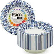 PAMI 20 oz Paper Bowls Heavy Duty Disposable Soup Bowls Microwave Safe Bowl Plates, 50-Pack