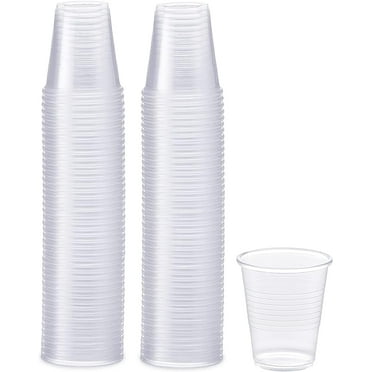 PAMI 5 Oz Clear Plastic Cups for Party Disposable Drinking Cups, 100-Pack